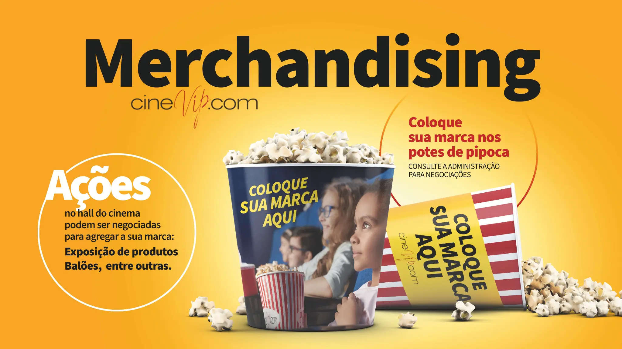 Merchandising - Potes de pipoca personalizados